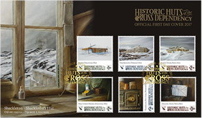 NZPost's Historic Huts of the Ross Dependency stamp set
