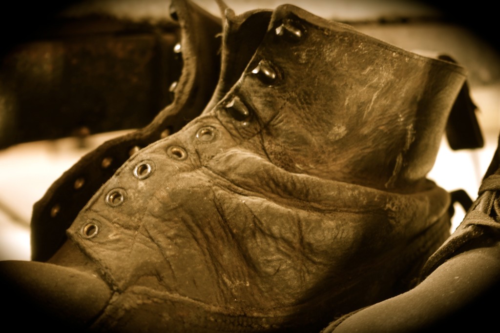 I always wonder who wore these lovely old boot's.