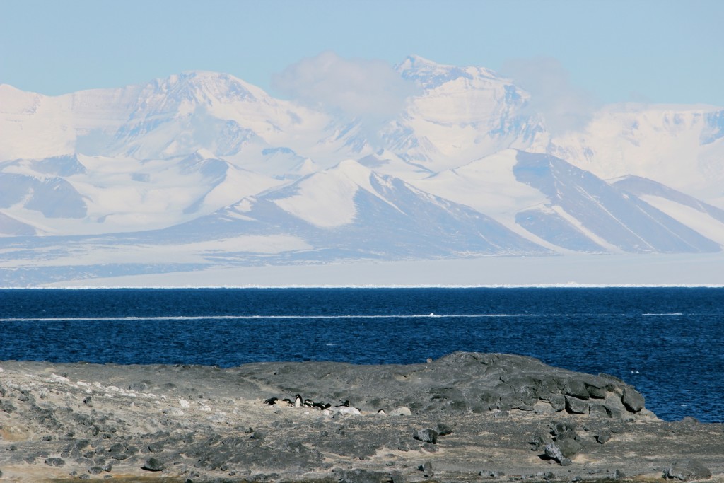 Looking out over Mc Murdo Sound towards the Trans Antarctic Moutains