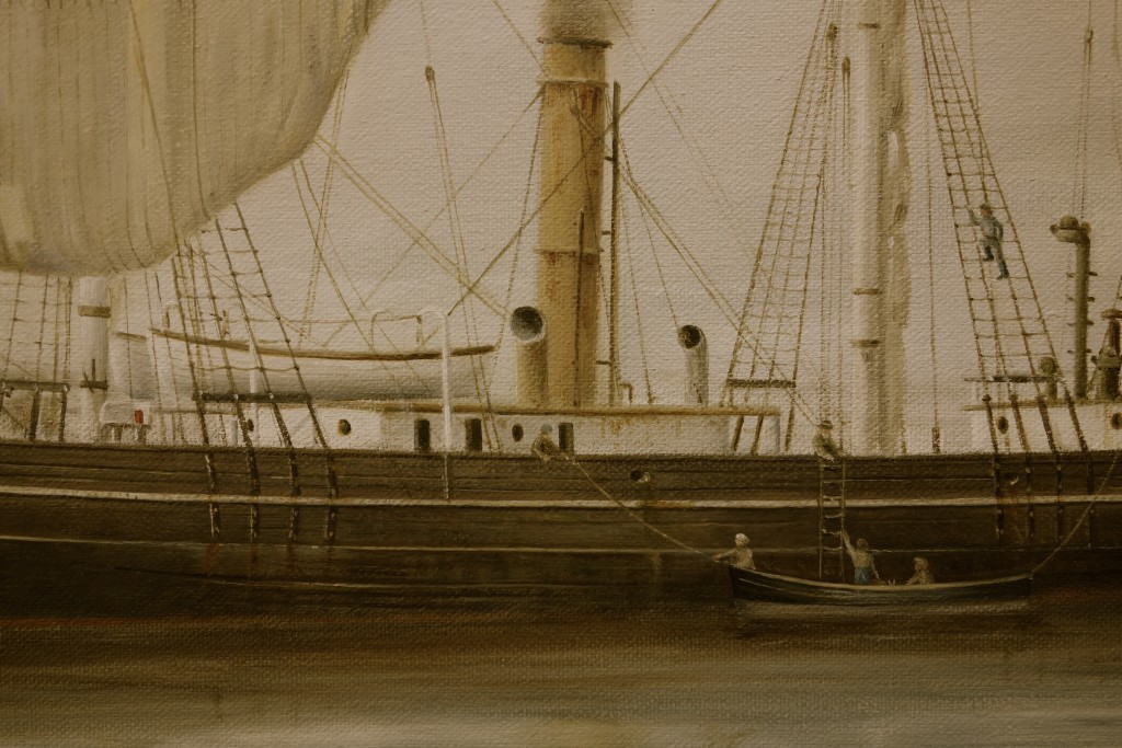 Shackelton's "Nimrod" arriving at Cape Royd's.